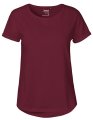 Dames T-shirt Neutral Roll Up O80012 Bordeaux